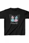 Çocuk Unisex Baskılı T-Shirt - Siyah