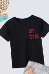 Çocuk Unisex Baskılı T-Shirt - Siyah