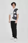 Erkek Baskılı T-Shirt - Beyaz