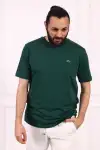 Erkek Bisiklet Yaka Pamuklu Regular Fit Tişört Yeşil