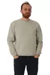 Erkek Bisiklet Yaka Regular Kalıp Logolu Sweatshirt Gri