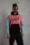 Erkek Çok Parçalı Kapüşonlu Sweatshirt - Gül Kurusu