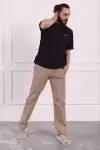 Erkek Pamuklu Keten Rahat Kesim Terletmez Kumaş Bağcıklı Pantolon Haki
