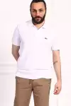 Erkek Regular Fit Pamuklu Polo Yaka Tişört Beyaz