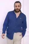 Erkek Regular Fit Yazlık Keten Gömlek Lacivert