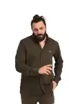 Erkek Regular Fit Non İron Buruşmaz Kumaş Likralı Gömlek Haki