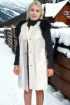 Kadın Kolsuz Hakiki Deri Kürk - Beyaz