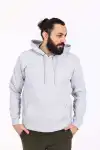 Kapüşonlu İçi Polarlı Regular Kalıp Erkek Sweatshirt Gri