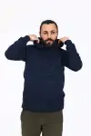 Kapüşonlu İçi Polarlı Regular Kalıp Erkek Sweatshirt Lacivert