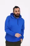 Kapüşonlu İçi Polarlı Regular Kalıp Erkek Sweatshirt Mavi
