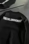 Kışlık Bisiklet Yaka Oversize Baskılı SweatShirt - Siyah