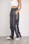 Paraşüt Kumaş Kargo Ceplı Baggy Eşofman - Gri