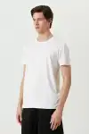 Unisex Basic Bisiklet Yaka Regular T-Shirt - Beyaz
