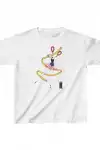 Unisex Çocuk Baskılı T-Shirt - Beyaz