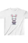 Unisex Çocuk Baskılı T-Shirt - Beyaz