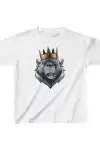 Unisex Çocuk Baskılı T-Shirt - Beyaz
