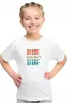 Unisex Çocuk Baskılı T-Shirt - Beyaz