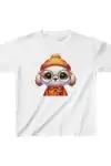 Unisex Çocuk Baskılı T-Shirt - Beyaz