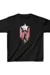 Unisex Çocuk Baskılı T-Shirt - Siyah