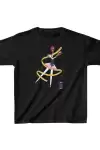 Unisex Çocuk Baskılı T-Shirt - Siyah