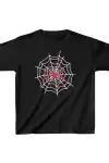 Unisex Çocuk Baskılı T-Shirt - Siyah