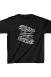Unisex Çocuk Baskılı T-Shirt - Siyah