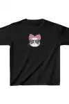 Unisex Çocuk Baskılı T-Shirt - Siyah