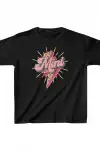 Unisex Çocuk Baskılı T-Shirt - Siyah