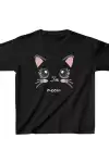 Unisex Çocuk Baskılı T-Shirt - Siyah