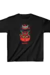Unisex Çocuk Baskılı T-Shirt - Siyah