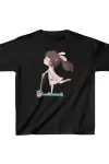 Unisex Çocuk Baskılı T-Shirt - Siyah