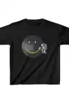 Unisex Çocuk Baskılı T-Shirt - Siyah