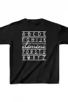Unisex Çocuk Baskılı T-Shirt - Siyah