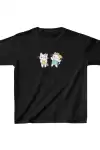Unisex Çocuk Baskılı T-Shirt - Siyah