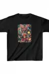 Unisex Çocuk Baskılı T-Shirt - Siyah