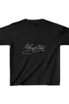 Unisex Çocuk Baskılı T-Shirt - Siyah