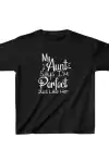 Unisex Çocuk Baskılı T-Shirt - Siyah