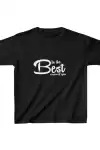 Unisex Çocuk Baskılı T-Shirt - Siyah
