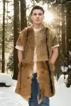 Unisex Kolsuz Uzun Yelek - Kahve