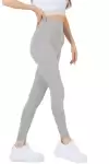 Yüksek Bel Fitilli Toparlayıcılı Açık Gri Tayt