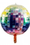32 Disko Topu Folyo Balon - Çok Renkli