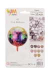 32 Disko Topu Folyo Balon - Çok Renkli