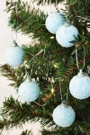 4cm Ağaç süsleme Topları 6lı -Mavi