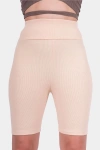 Taş Yüksek Bel Toparlayıcı Fitilli Kısa Şort Tayt