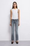 Kadın Mavi Jeans Mid-Rise Slim Bootcut - Gri - Bella