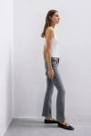 Kadın Mavi Jeans Mid-Rise Slim Bootcut - Gri - Bella