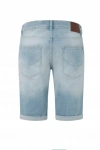Pepe Jeans London Straight Fit Kot Şort - Buz Mavi - Straight