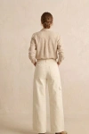 Kadın Geniş Paça Fermuarlı Pantolon - Beyaz