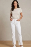 Kadın Bol Paça Kot Pantolon - Beyaz