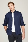Erkek Premium %100 Linen (Keten) Gömlek - Lacivert